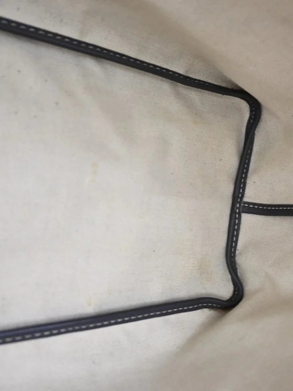 GOYARD Saint Louis PM Marquage Shoulder Tote Bag Pouch Gray Canvas